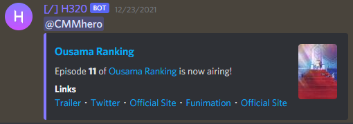Anime Reminder
